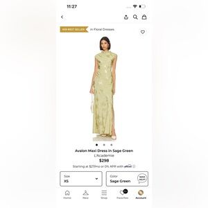 Green Floral Maxi Dress NWT - L'Academie from Revolve